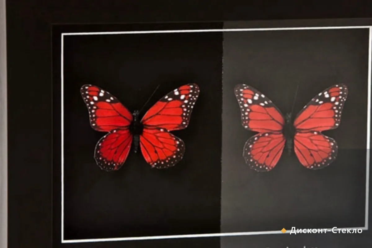 Музейное антибликовое стекло Artglass перед экспонатом, заказ с доставкой в Химки